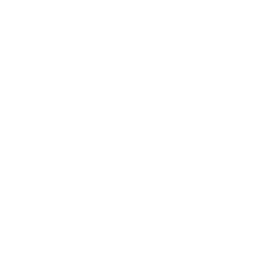 A simple white line drawing of a fish on a black background.