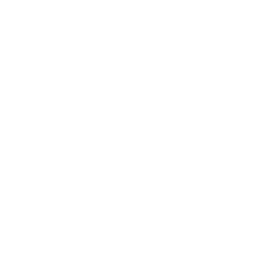 White hand sketch with a spiral design inside on a black background.