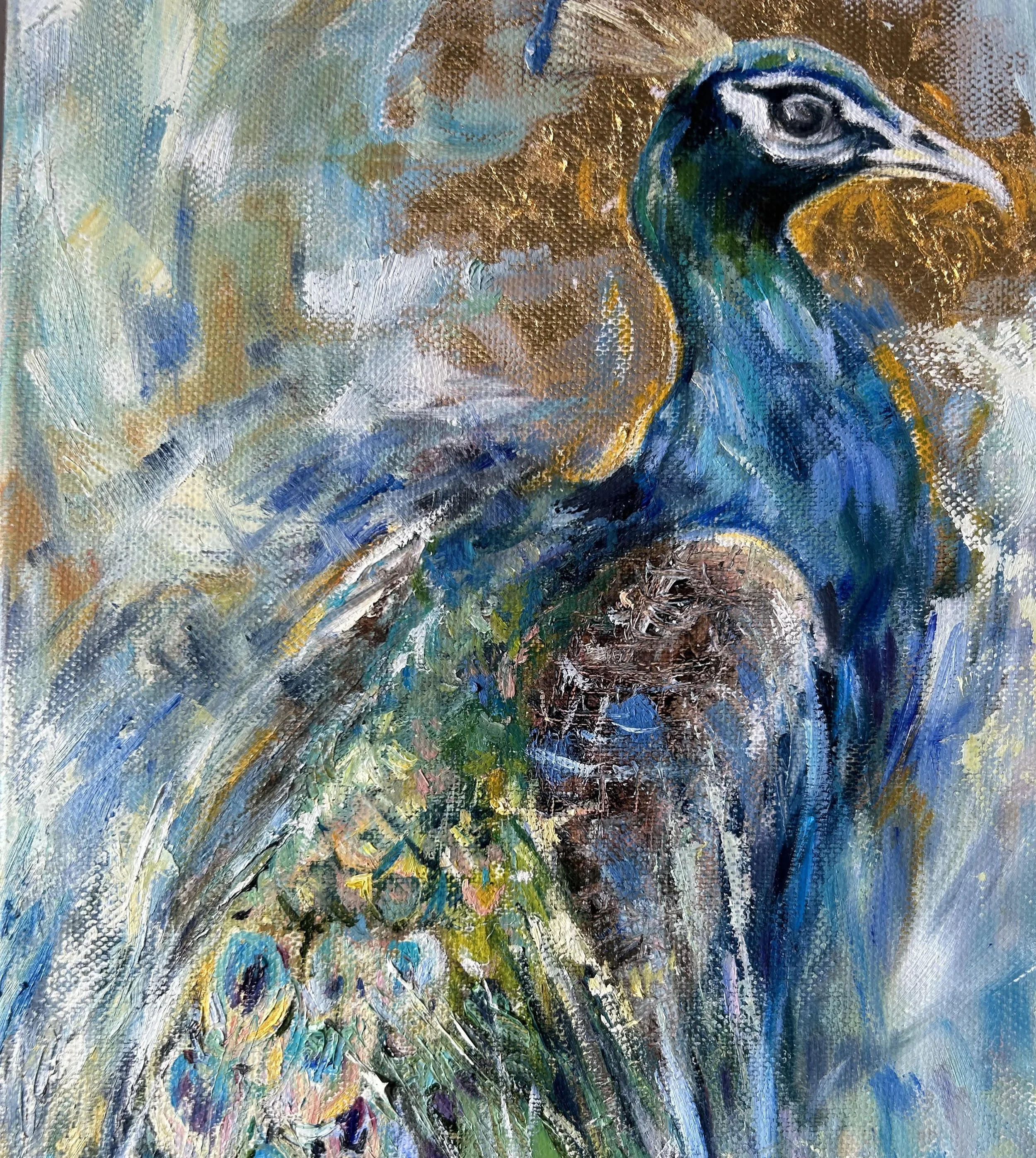 BOS Maggie Moore Image 1 Peacock & Sun (detail) oil on canvas.jpg