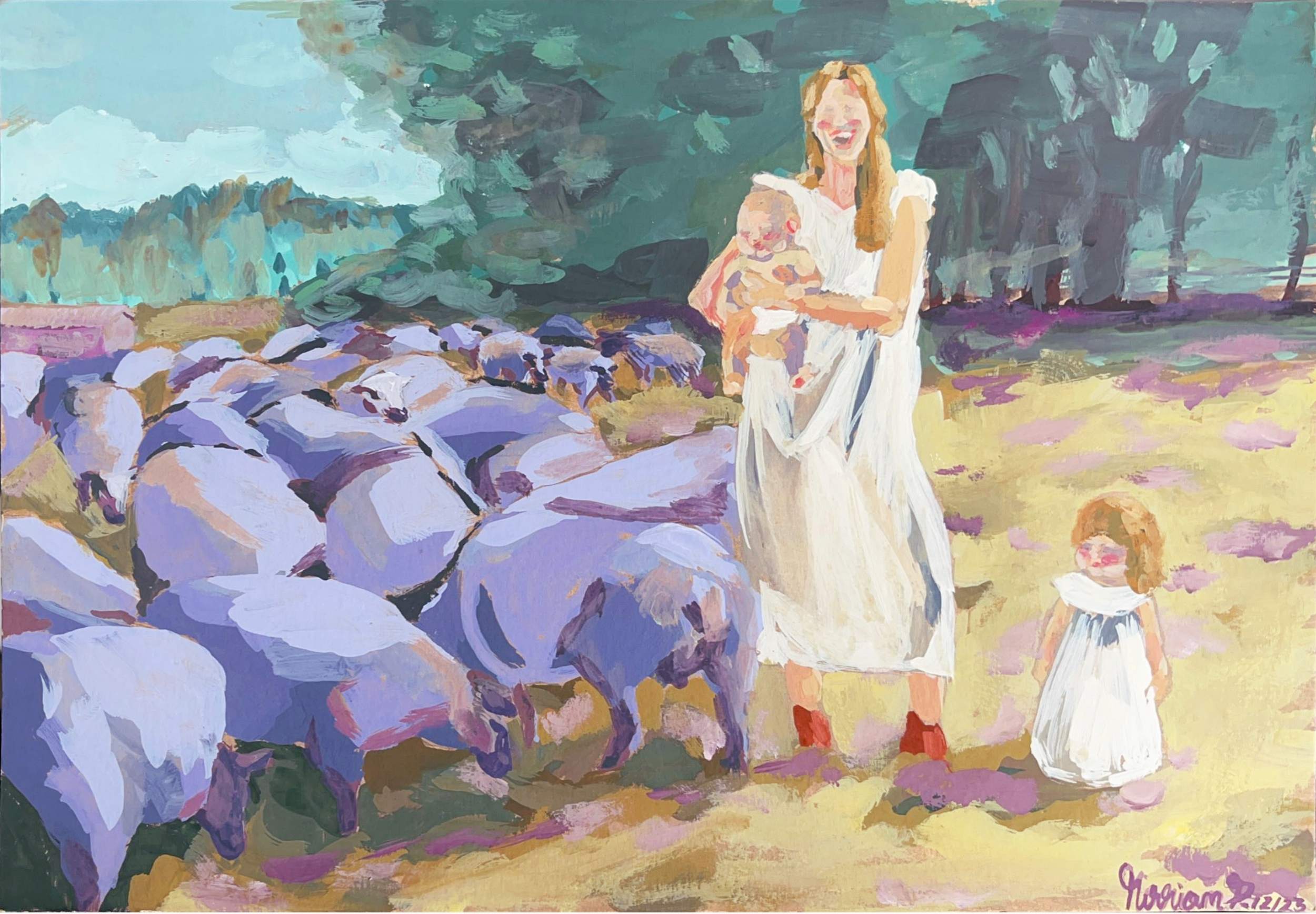 "THE DREAM"
Gouache on paper, December 2023

21×29,7 cm