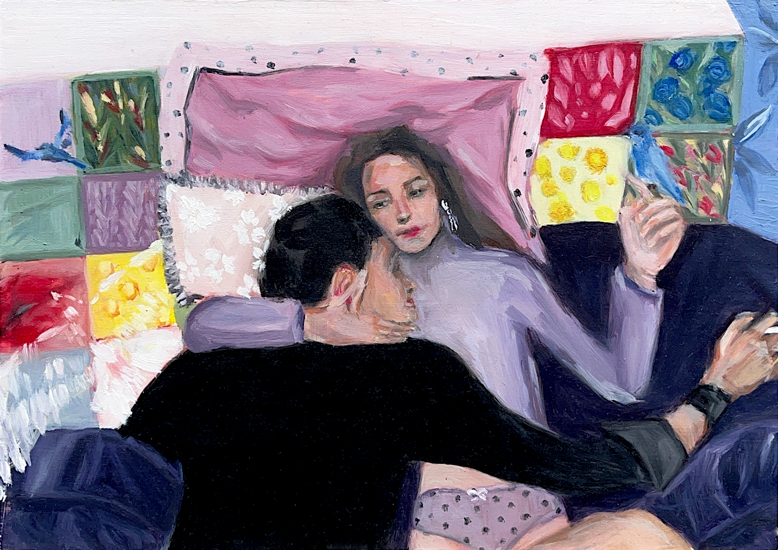 "AFTERLOVE"
Oil on wood,  January 2026

21×29,7 cm