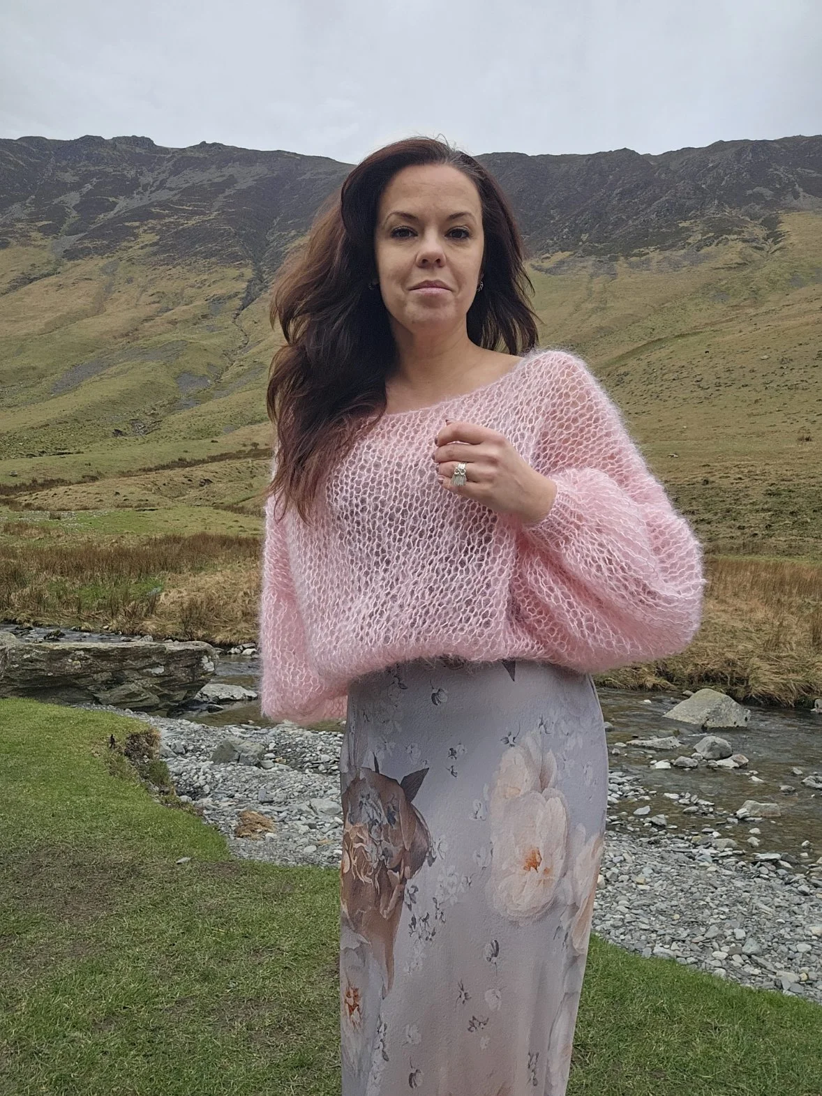 Blush Pink Mohair Blend Jumper