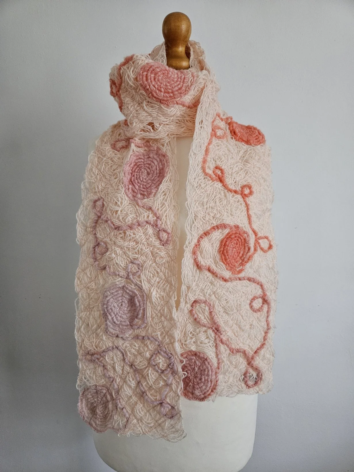 Blush Pink Wool Scarf
