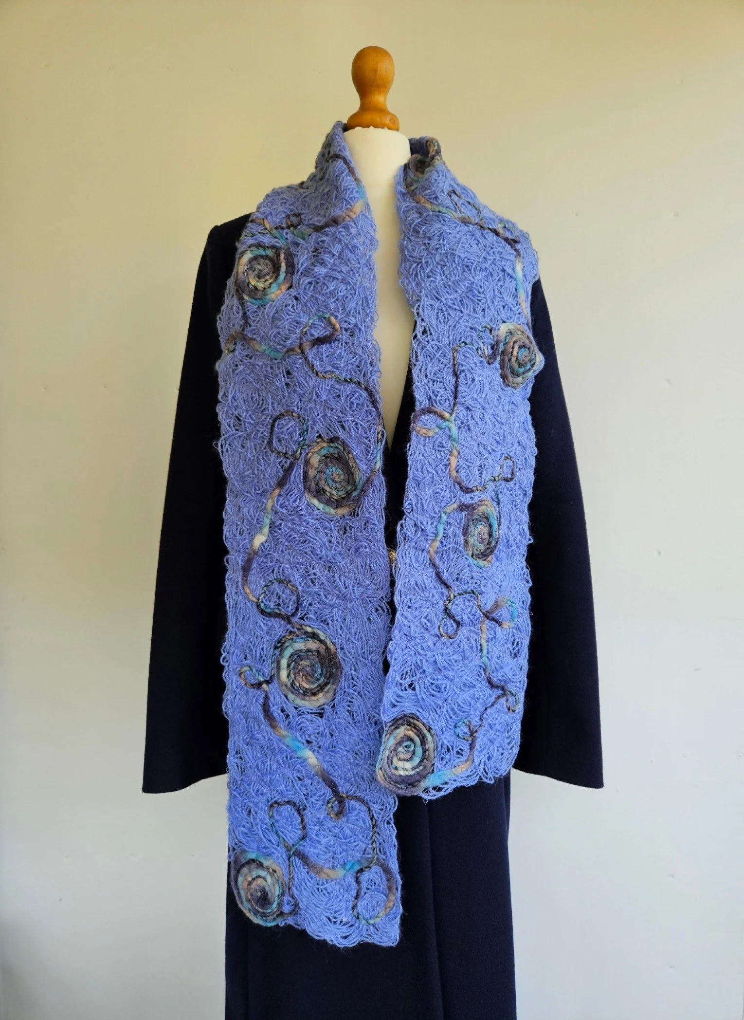 Blue and Purple Wool Scarf