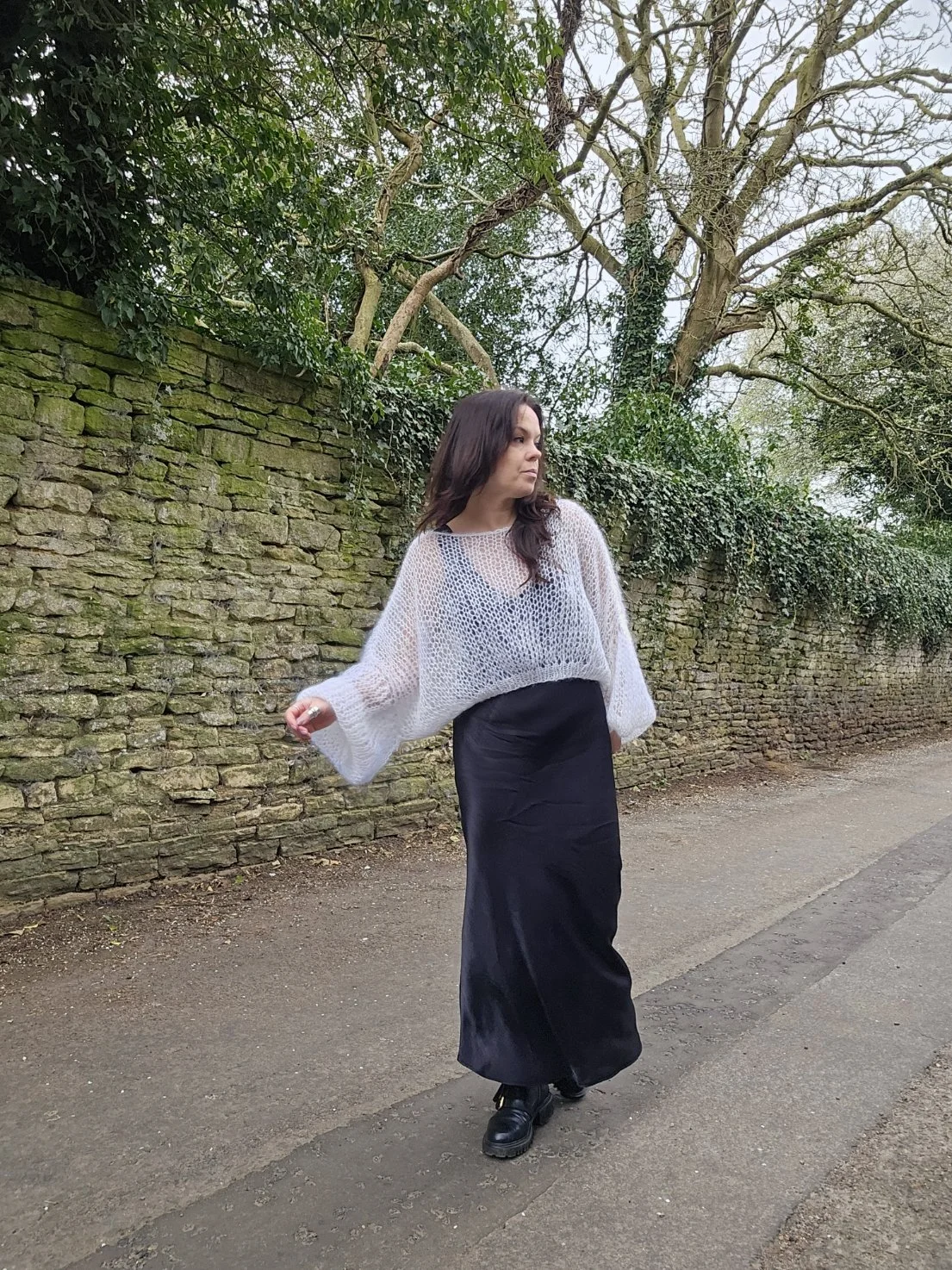 White Mohair Blend Jumper