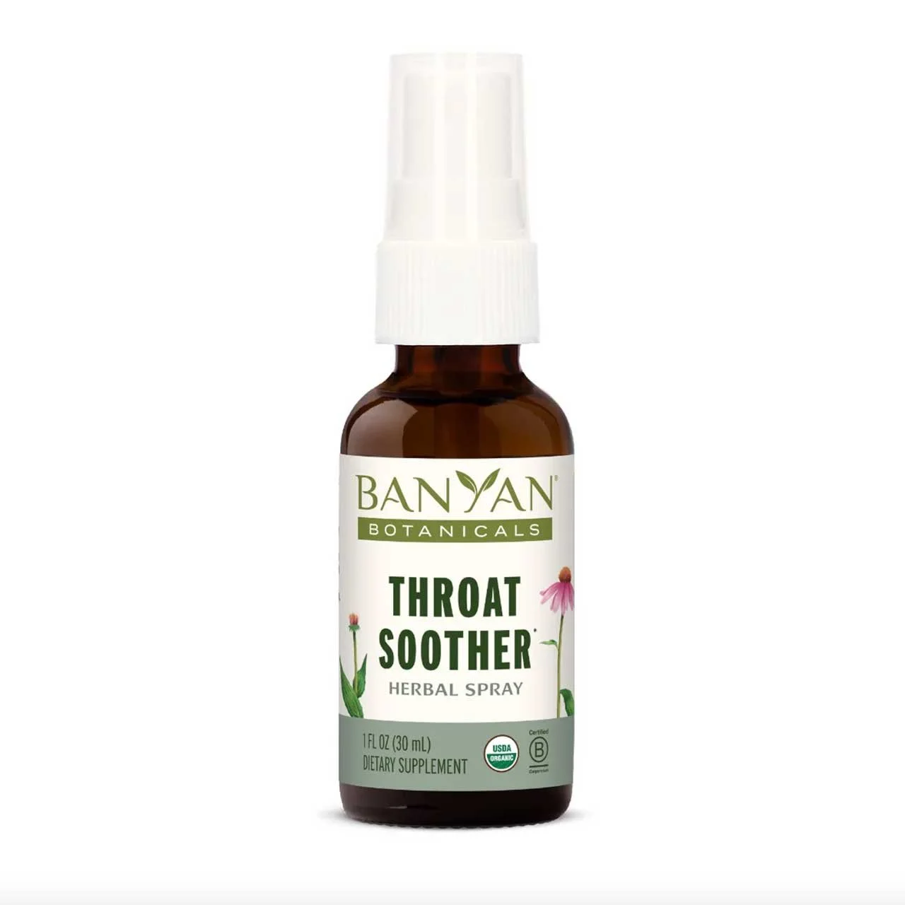 Throat Soother Herbal Spray 1oz. | Banyan Botanicals