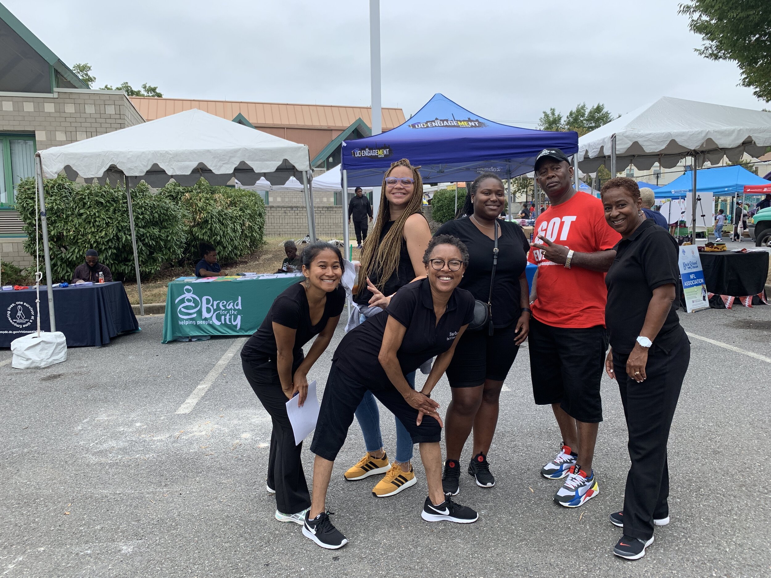 Still smiling on hot summer days, when we have outdoor events!