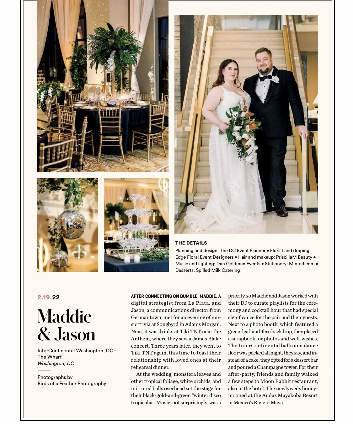 washingtonian wedding feature