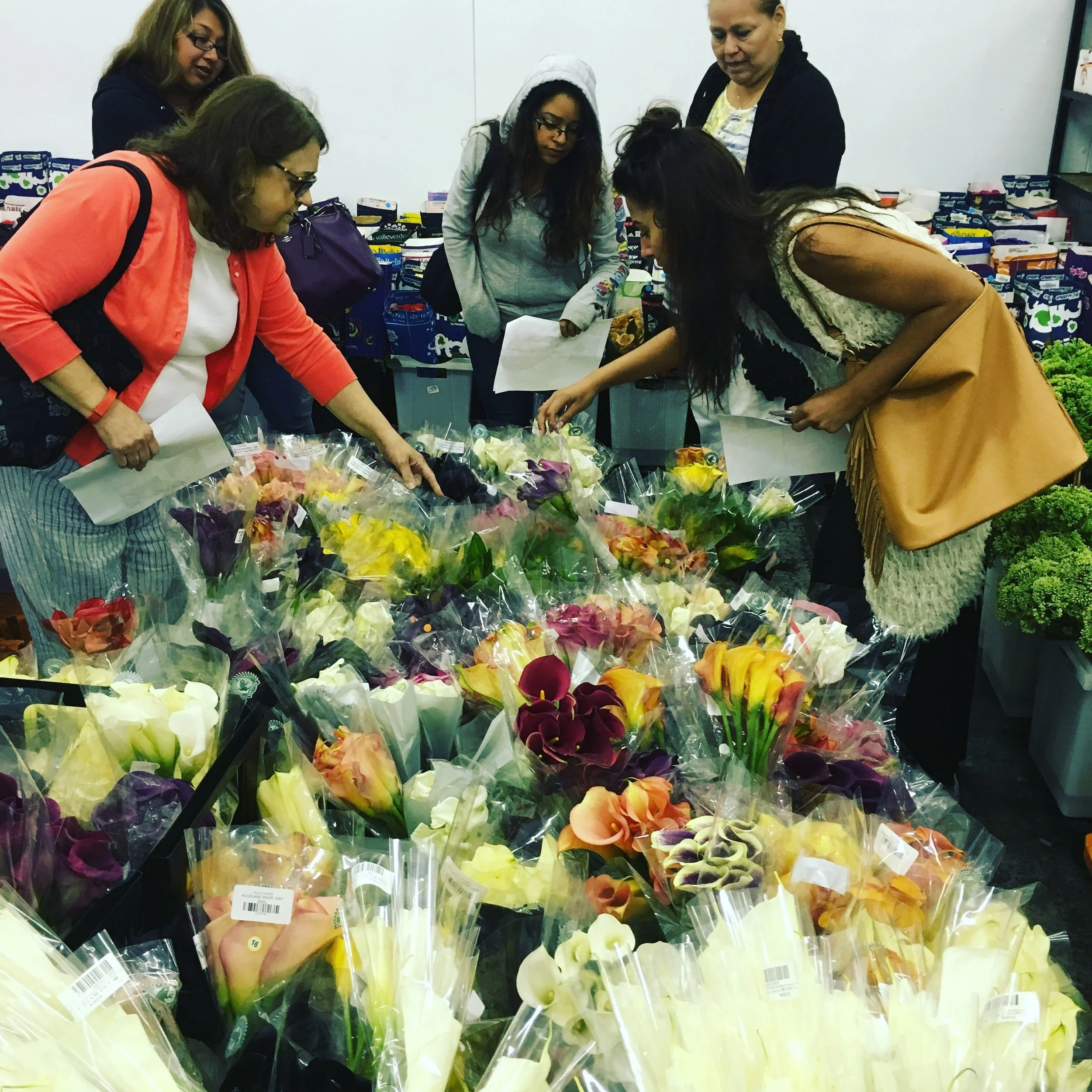 Sunday morning flower shopping