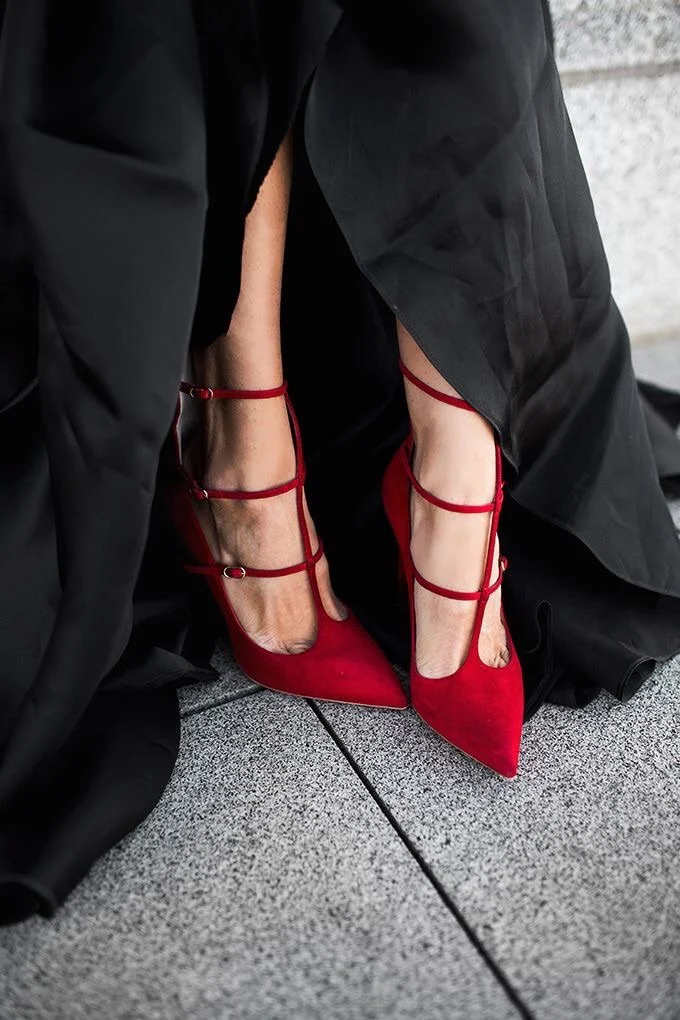 Red heels!