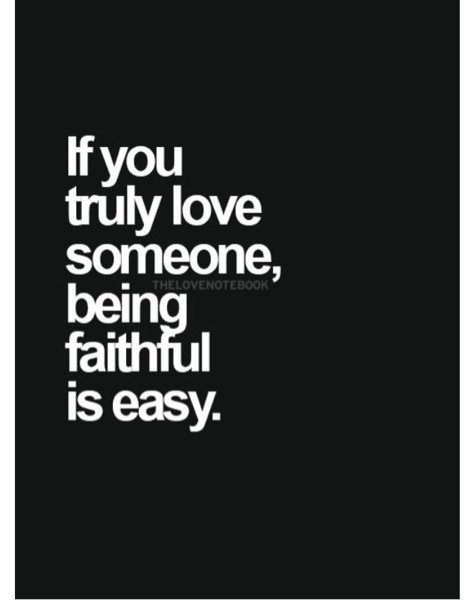 Being faithful