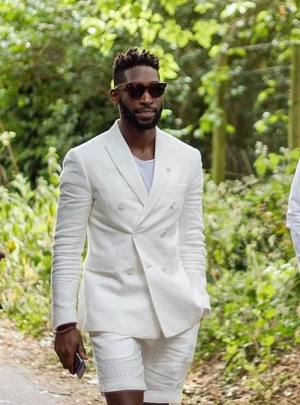 Beach wedding groom