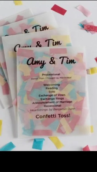 Creative wedding program