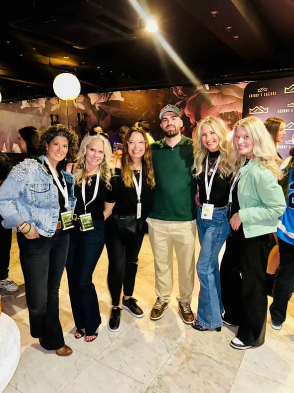 chummys customs pictured with attendes of launch of the Chummy Lounge with LVMH