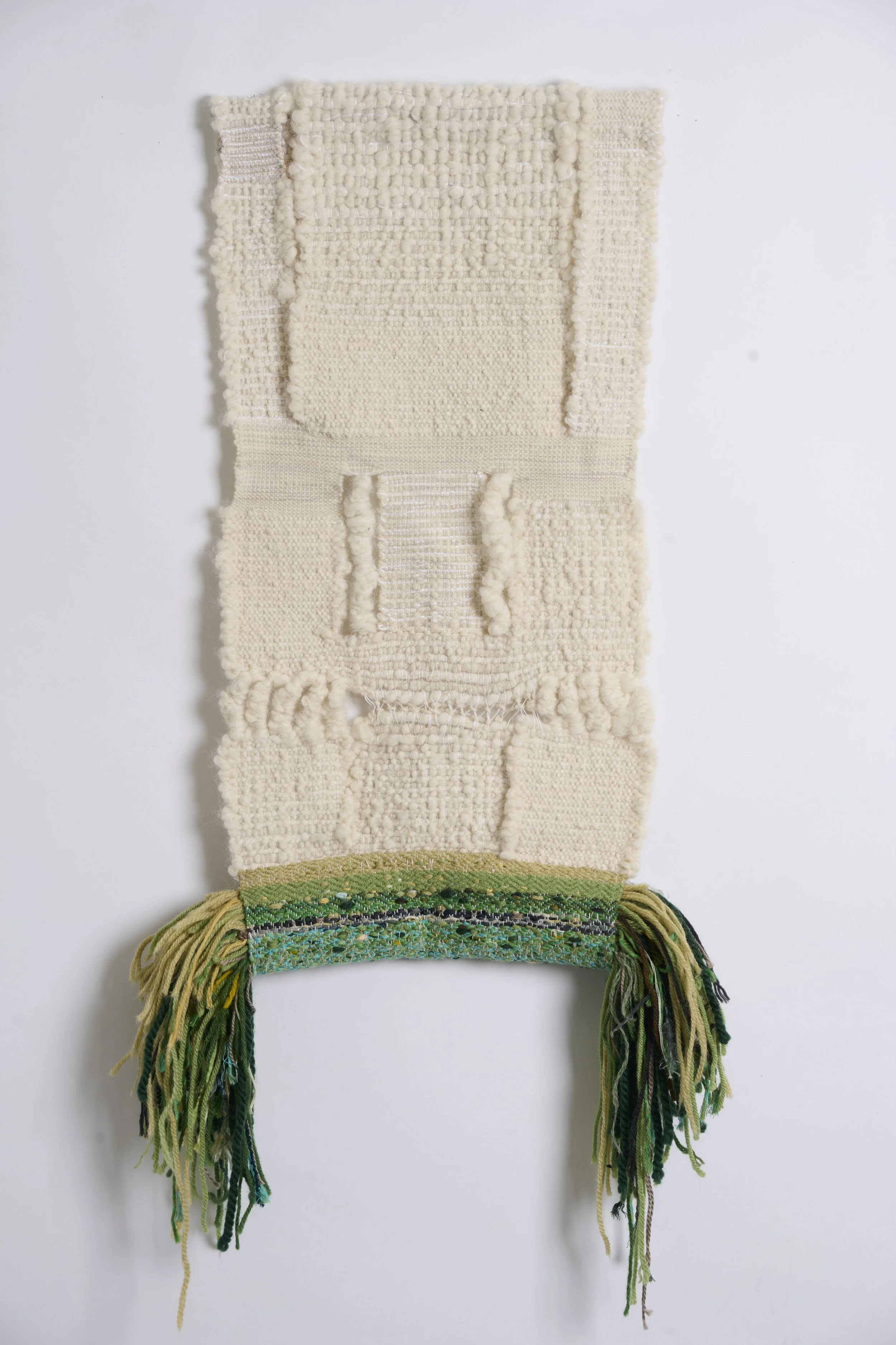 “Haystack S.H.”, Cotton / Wool, 14x22 inches, 2025.