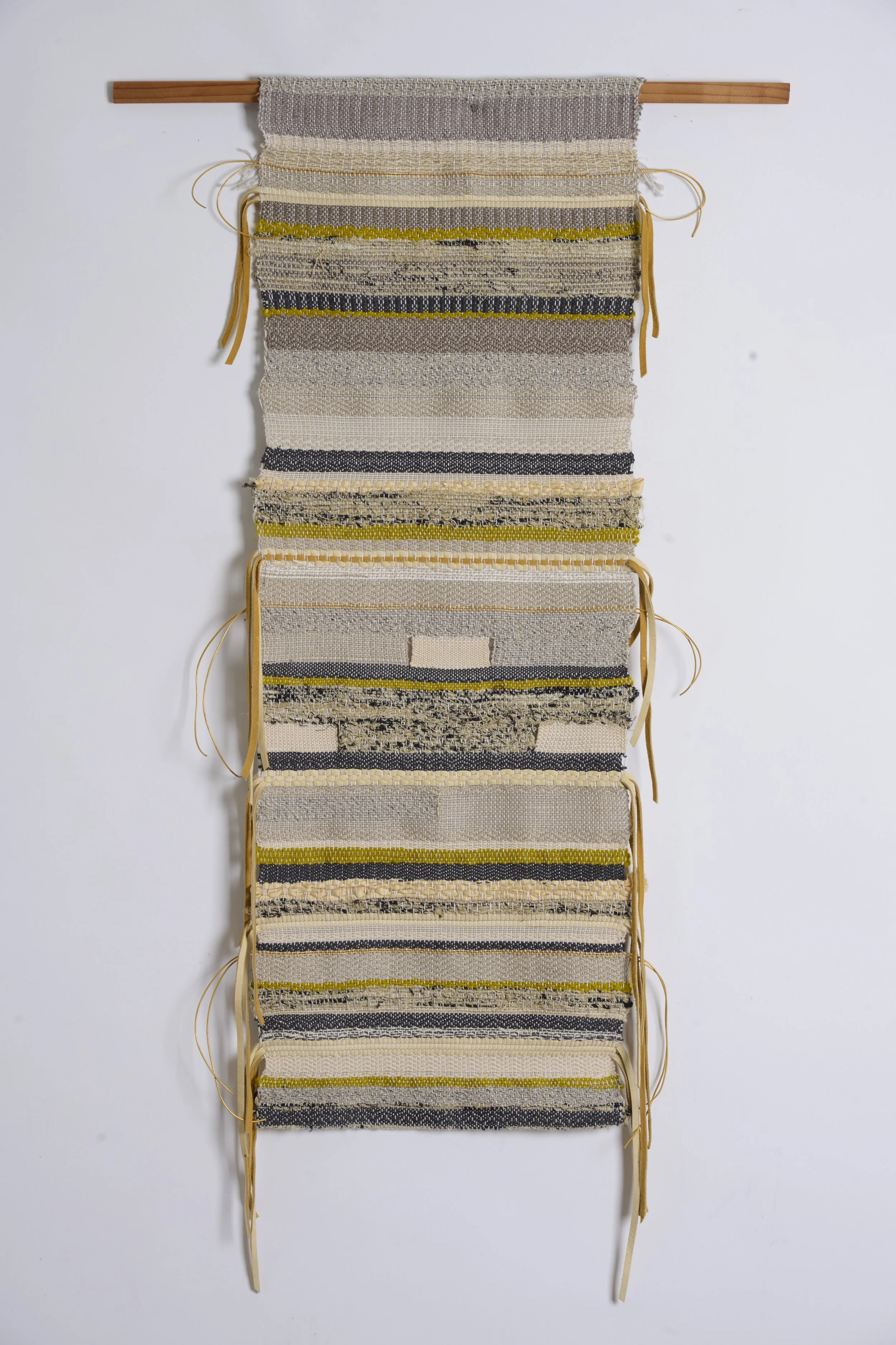 “Haystack Gold”, Cotton / Linen, 10.5x29 inches, 2025.