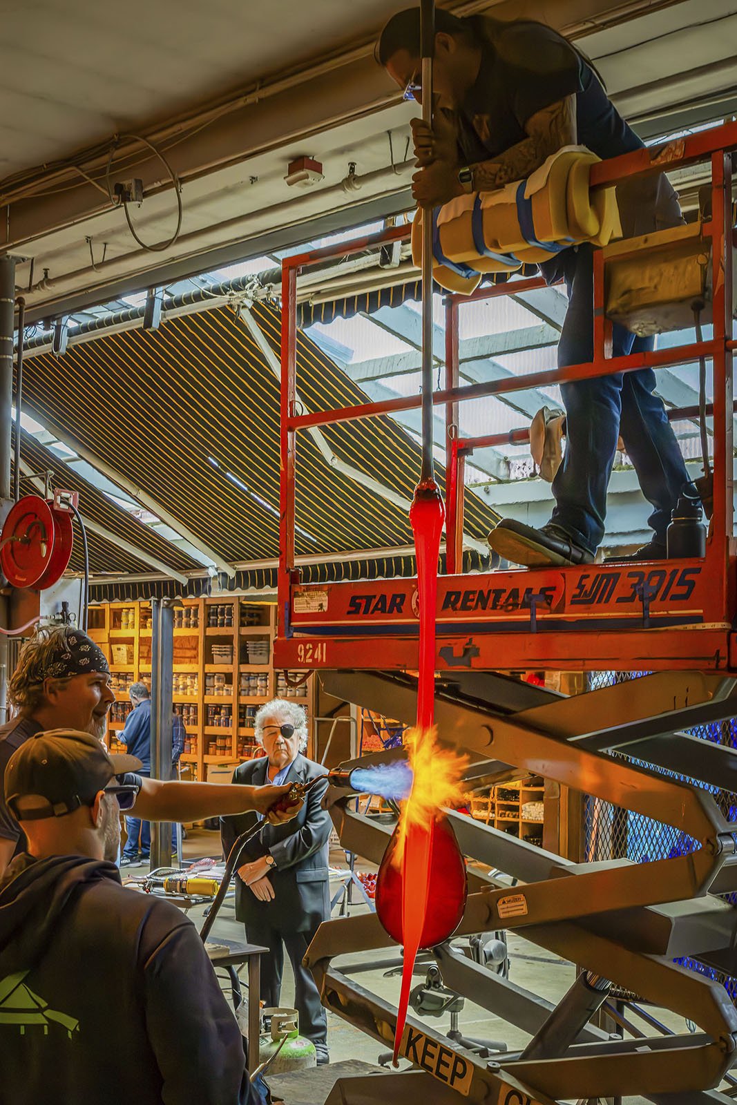 Jason Christian, James Mongrain, Chihuly, and Emmanuel Aguilera-Santos, The Hotshop, The Boathouse, Seattle, 2024 