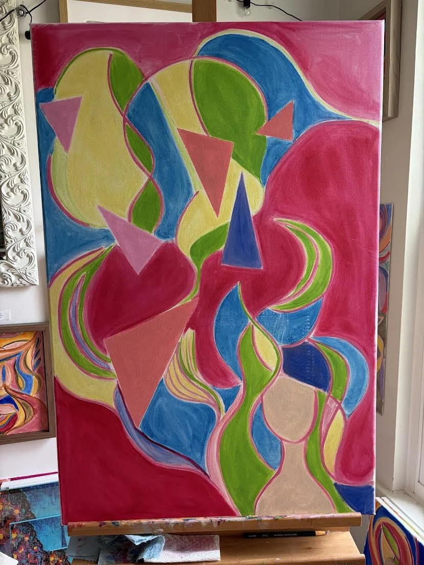 "Happy Thoughts" 24"x36" oil on stretched canvas