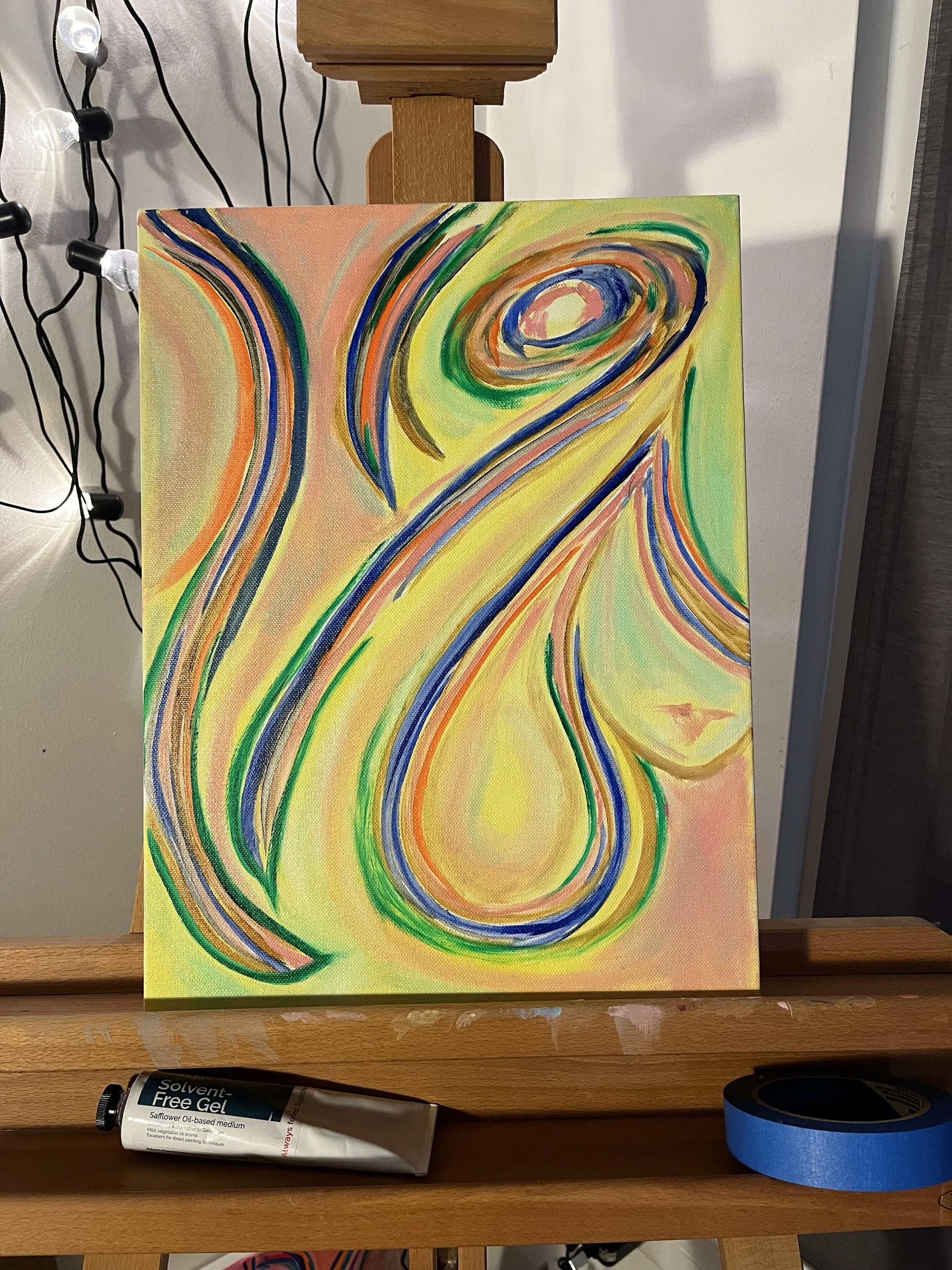 "Cosmic" 12"x16" oil on stretched canvas - $180