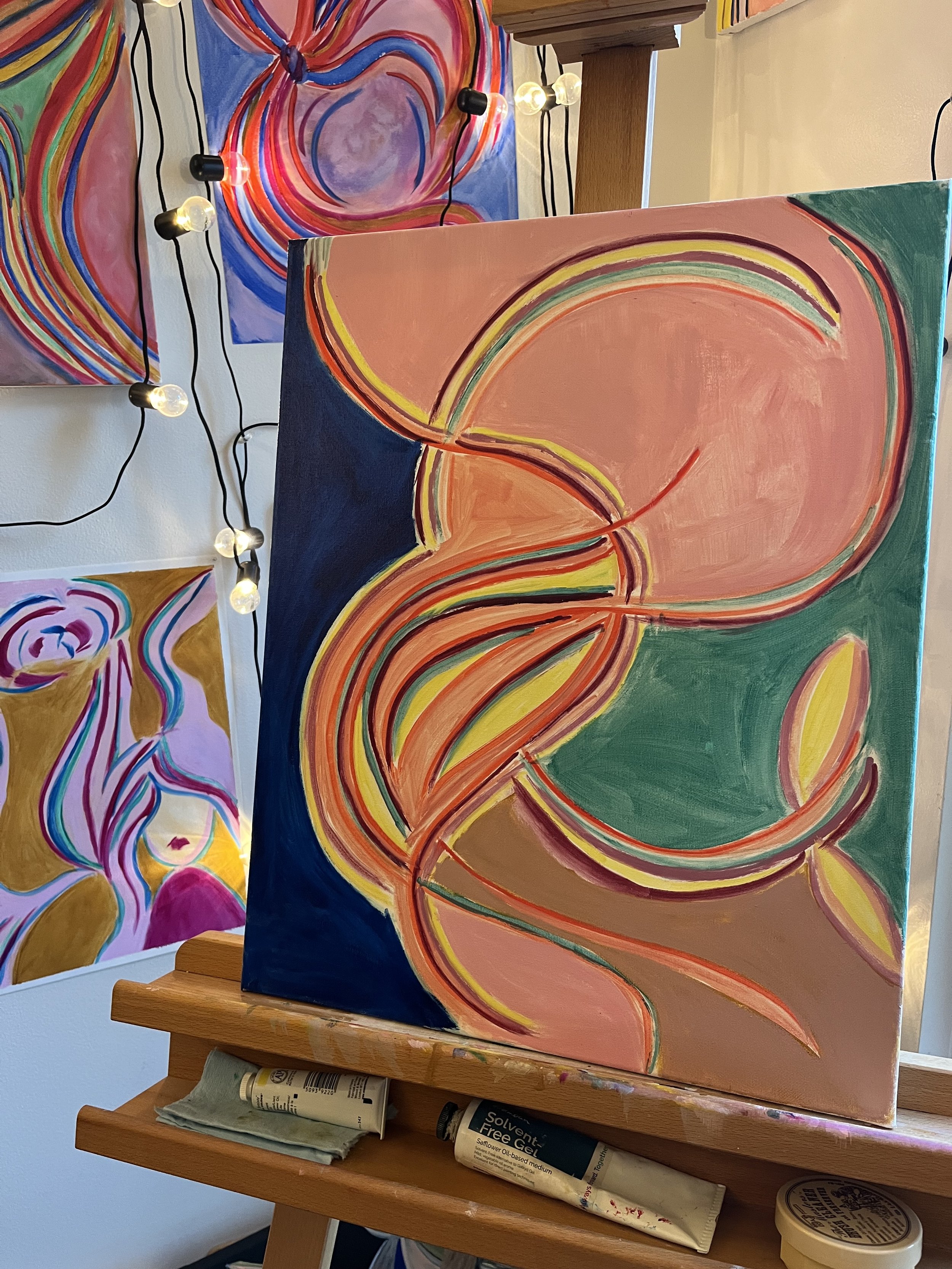 "Space" 24"x30" oil on stretched canvas - $350