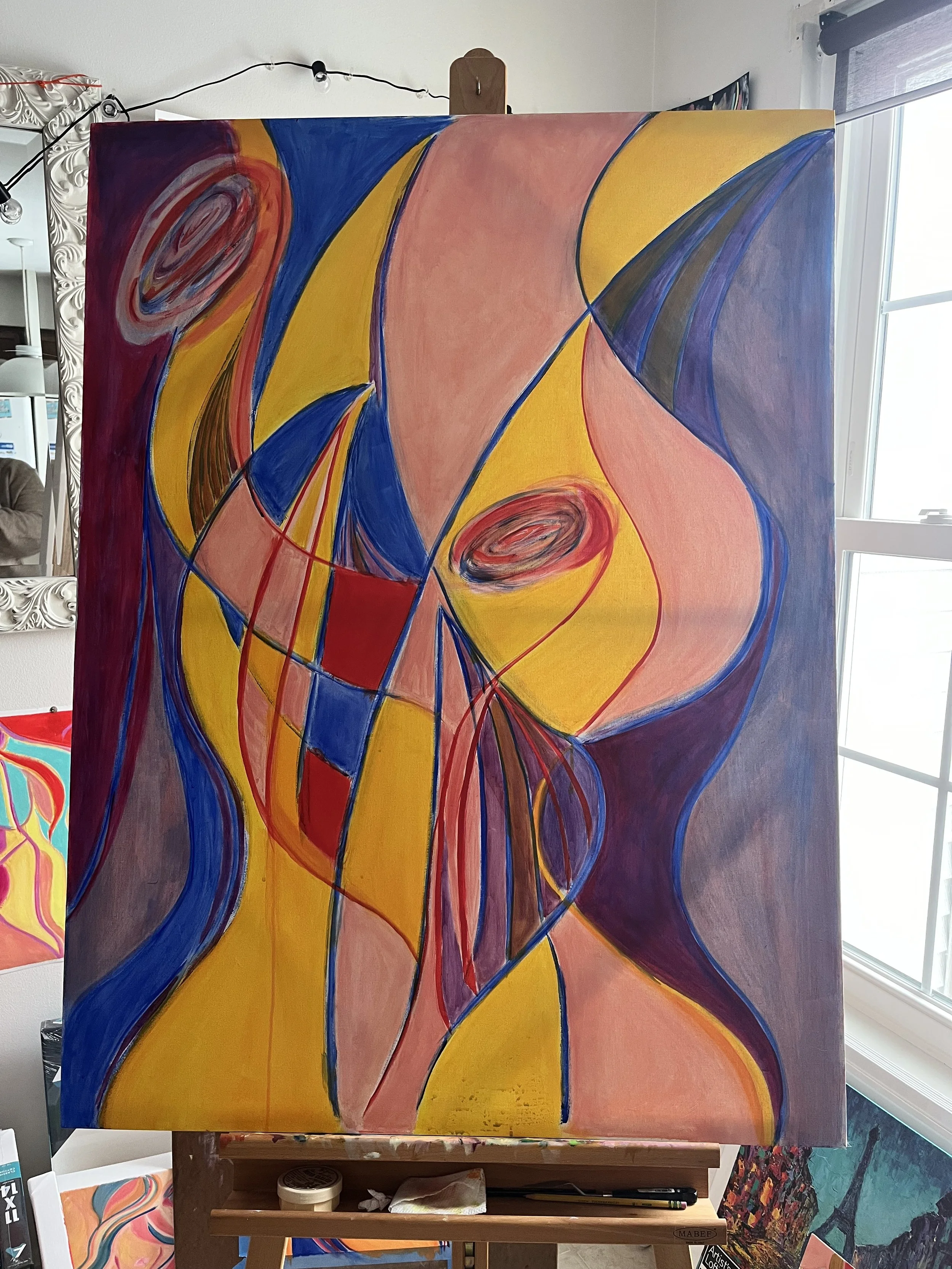 "Deconstructed" 38"x46" oil on stretched canvas $500