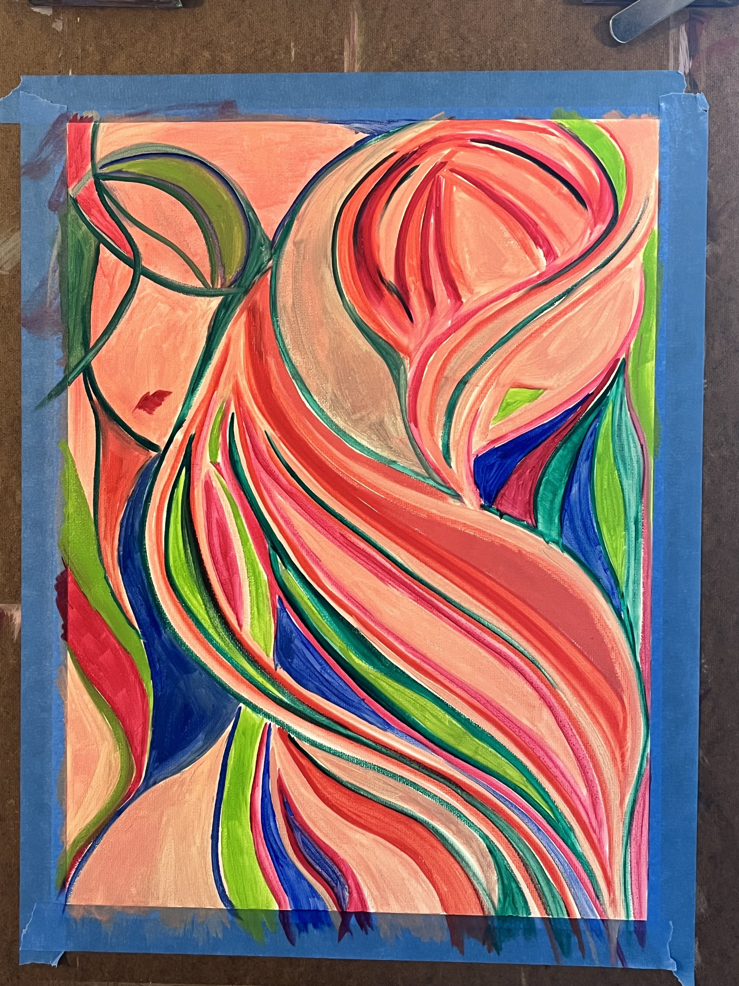 "Whirlwind" 12"x16" oil on canvas pad