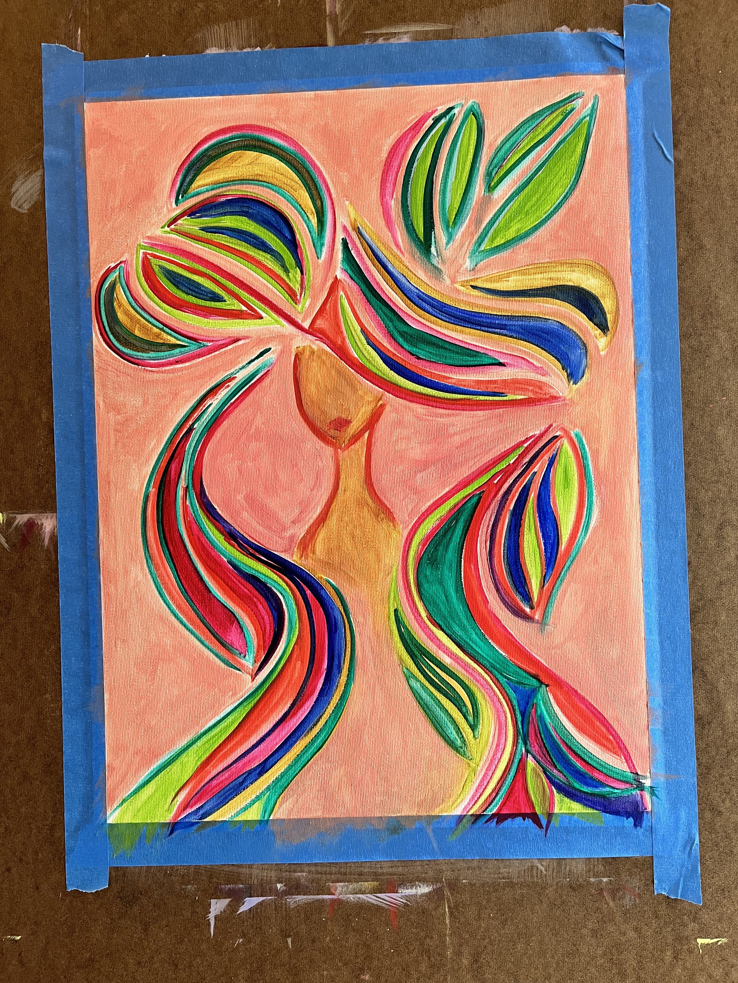 "In the mood for love" 12"x16" oil on canvas pad - $160