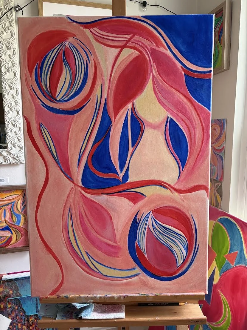 "Grasping At Reality" 24"x36" oil on stretched canvas