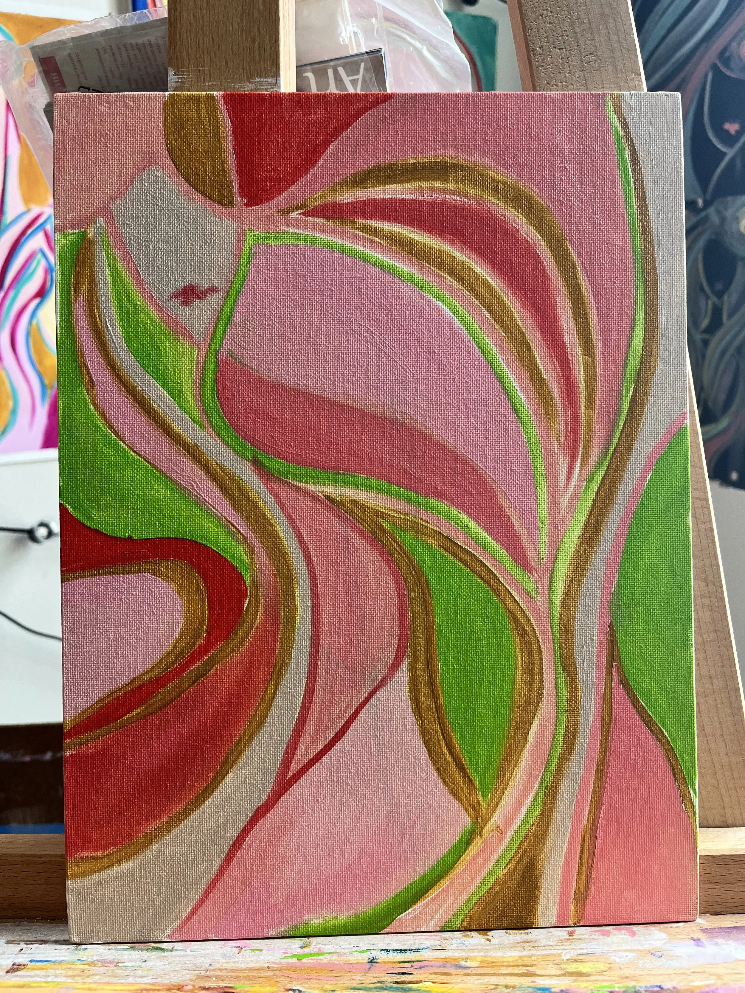 "Bubblegum" 12"x16" oil on canvas pad - not for sale