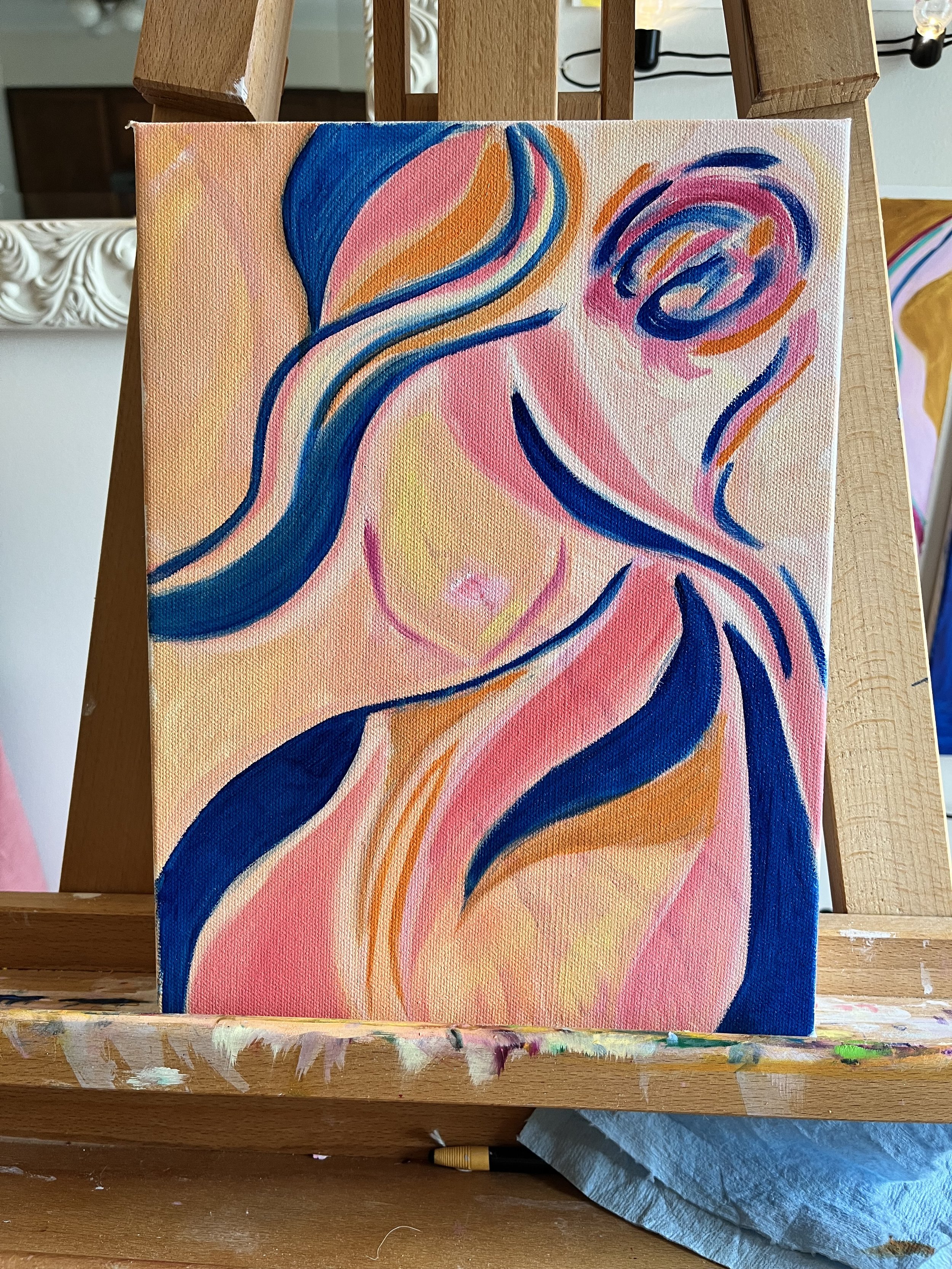 untitled 9"x12" oil on stretched gallery canvas - $180