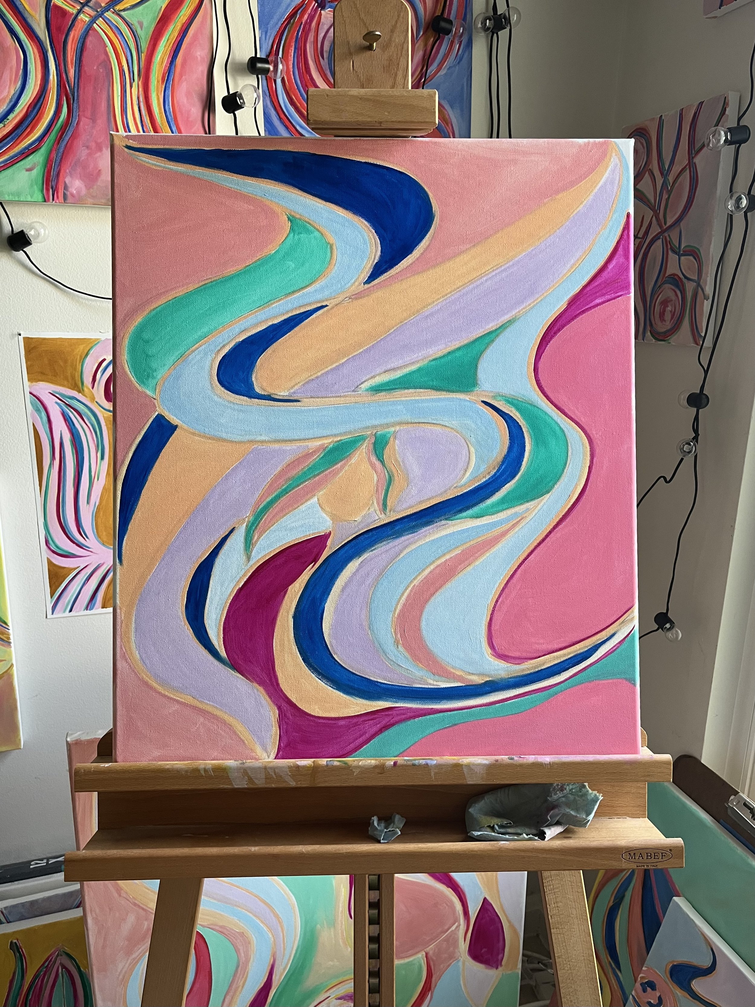 "Behind her thoughts" oil on stretched canvas - SOLD 