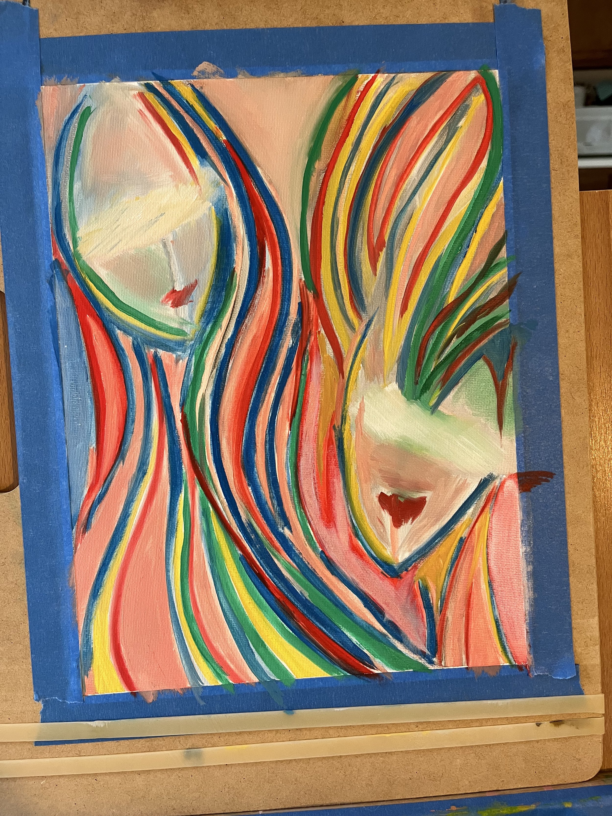 "Twin" 12"x16" oil on canvas pad - $160 - RESERVED