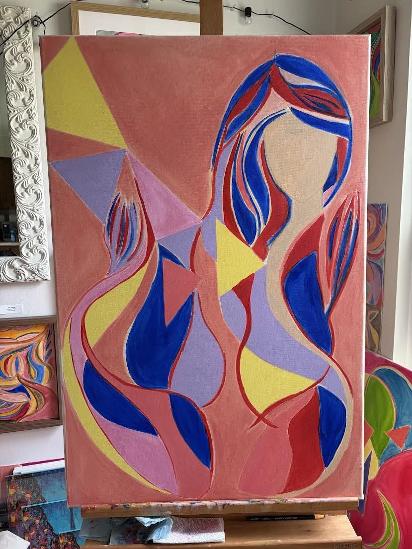 "The Way Grief Flows" 24"x36" oil on stretched canvas