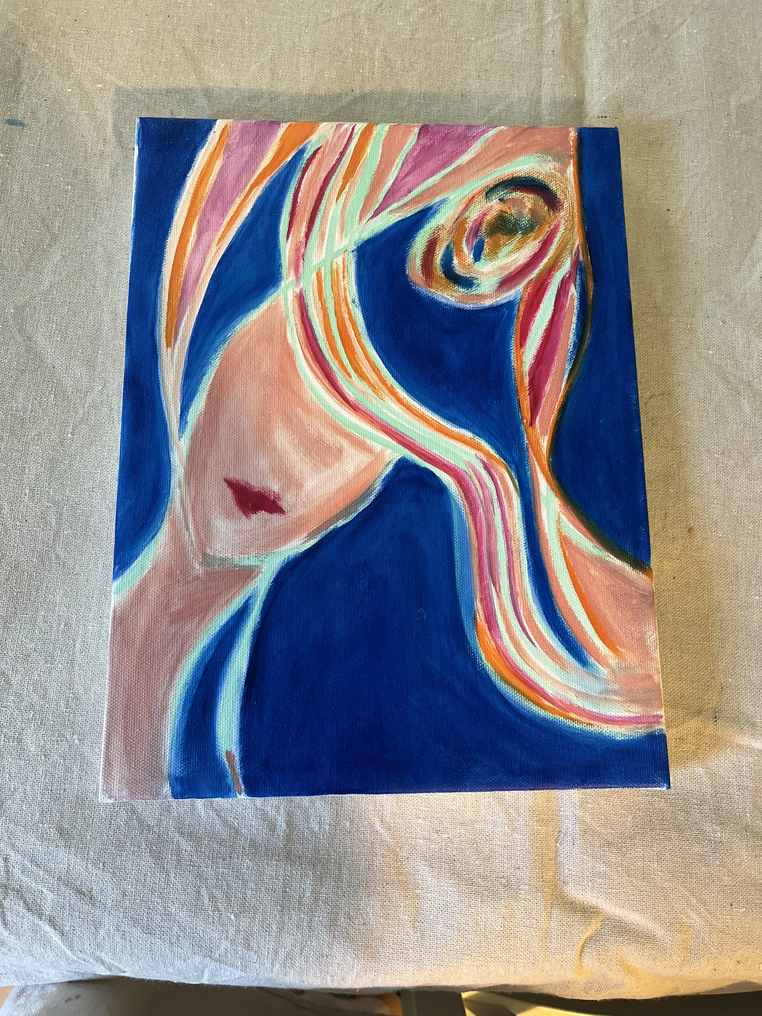 "Deep blue sea" 9"x12" oil on stretched canvas - SOLD