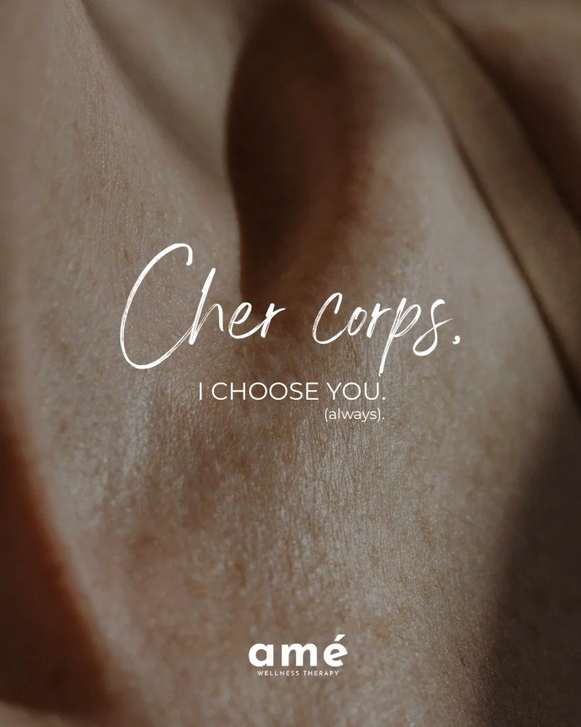 Cher corps,
I choose you.

Toujours.

C&rsquo;est de cette promesse qu&rsquo;est n&eacute; Am&eacute; :
prendre soin de vous, profond&eacute;ment.

Bienvenue. 

A tr&egrave;s vite,
Tracy 

Planning bient&ocirc;t disponible.

-
EN.

Dear body,
I choos