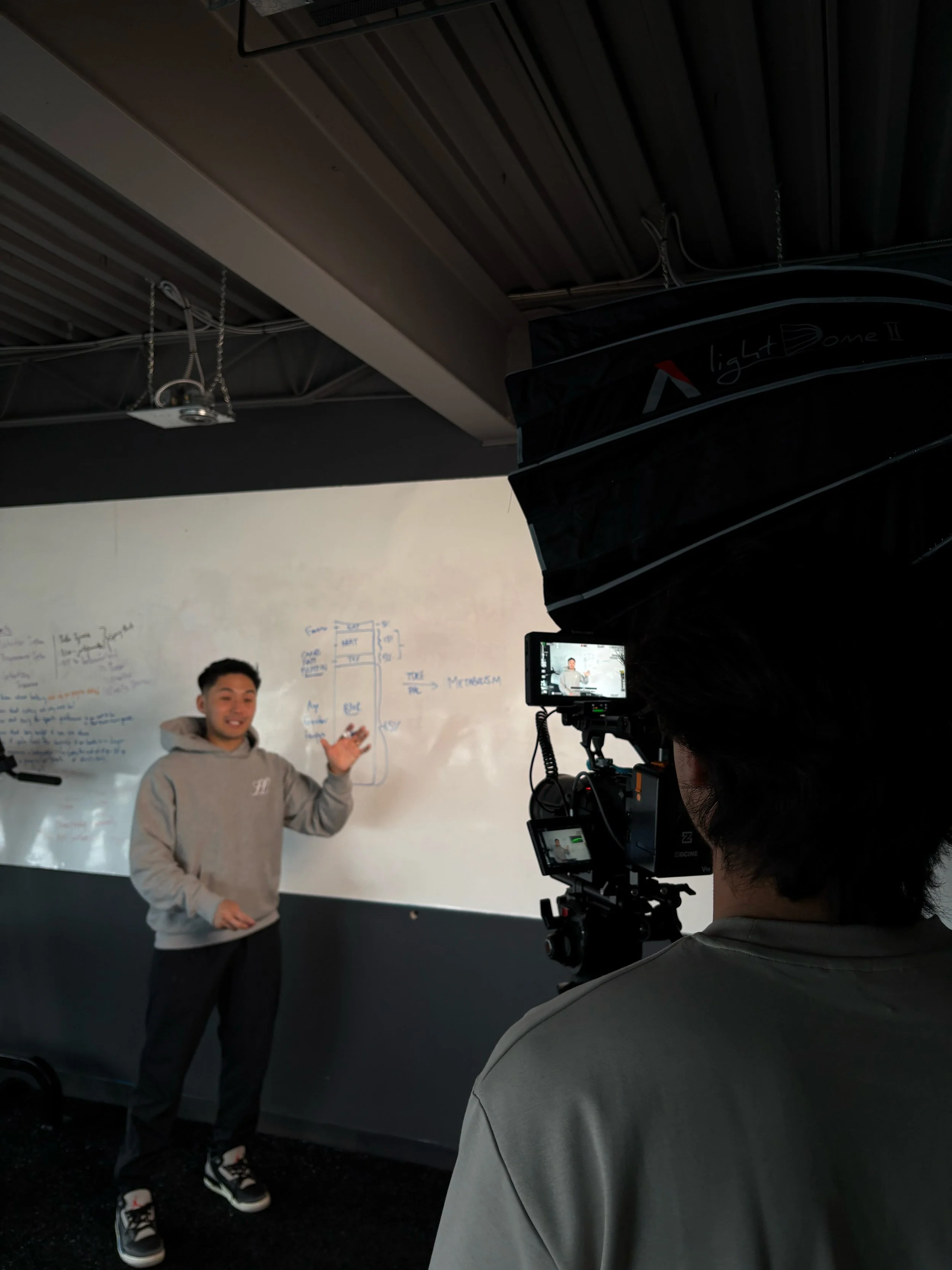 Deadline Creative producing marketing content featuring a business presentation, educational storytelling, professional video production, and branded content creation for businesses across Burlington, Hamilton, Oakville, and the GTA.