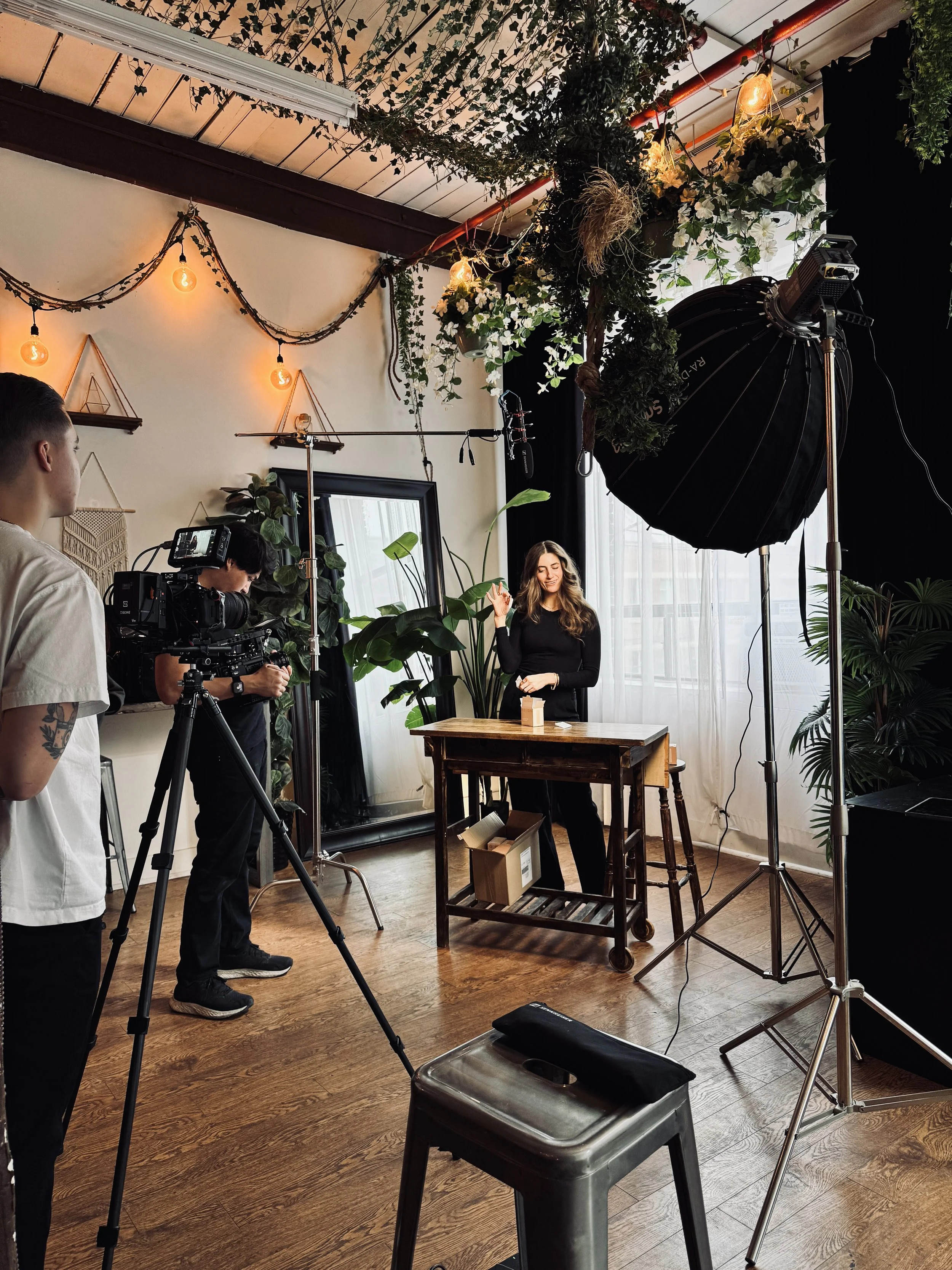 Behind-the-scenes at a Deadline Creative brand strategy project featuring creative planning, content development, professional video production, and strategic storytelling for businesses across Burlington, Hamilton, Oakville, and the GTA.