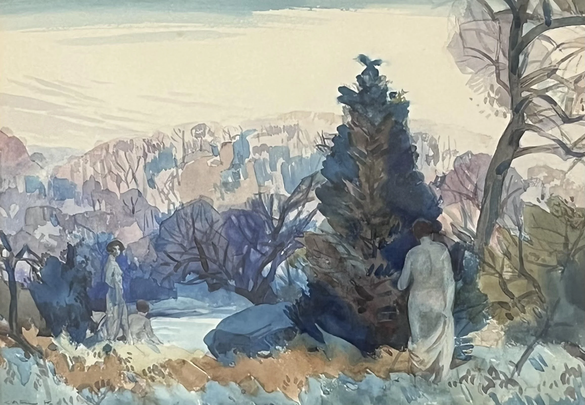  The Evening, 1927 
Watercolor
10 x 14 inches