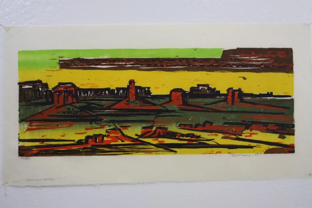  Monuments of the West, 1965 
Color Woodcut
9 x 24 inches