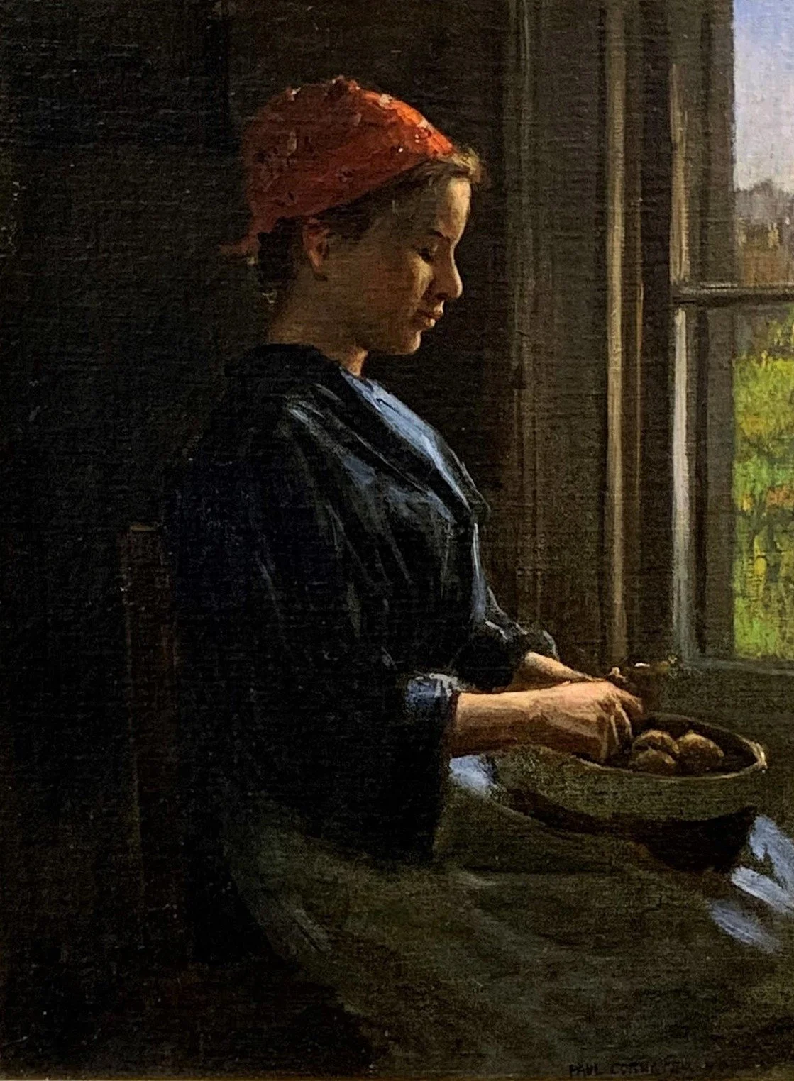  Peeling Potatoes 
Oil on canvas
16 x 22 inches
