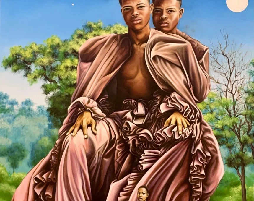  Two Suns (Gemini)  (Sold)
Oil on Canvas
47 x 37 inches