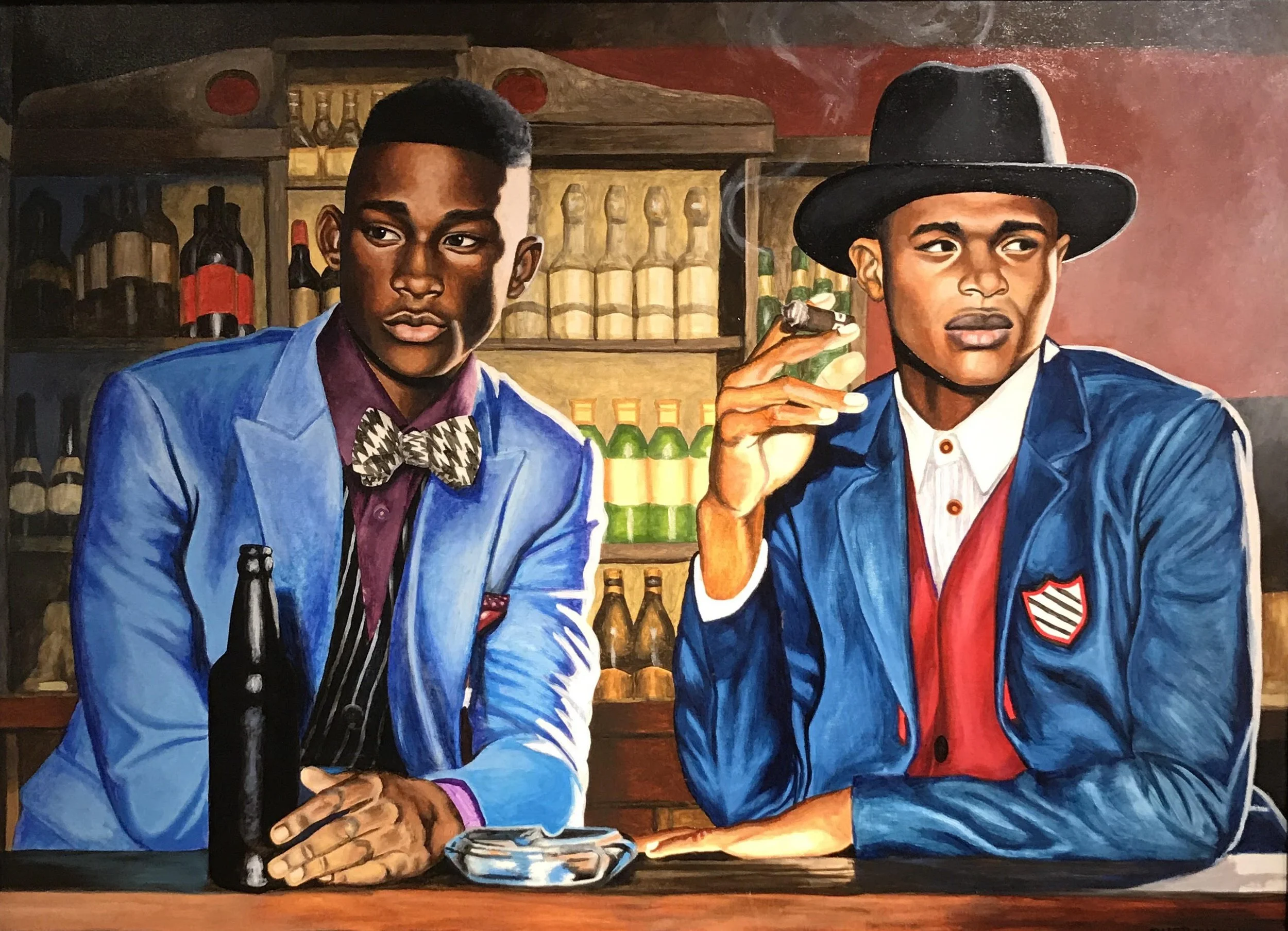  At the Club   (Sold) 
Oil on canvas
31 x 42 inches