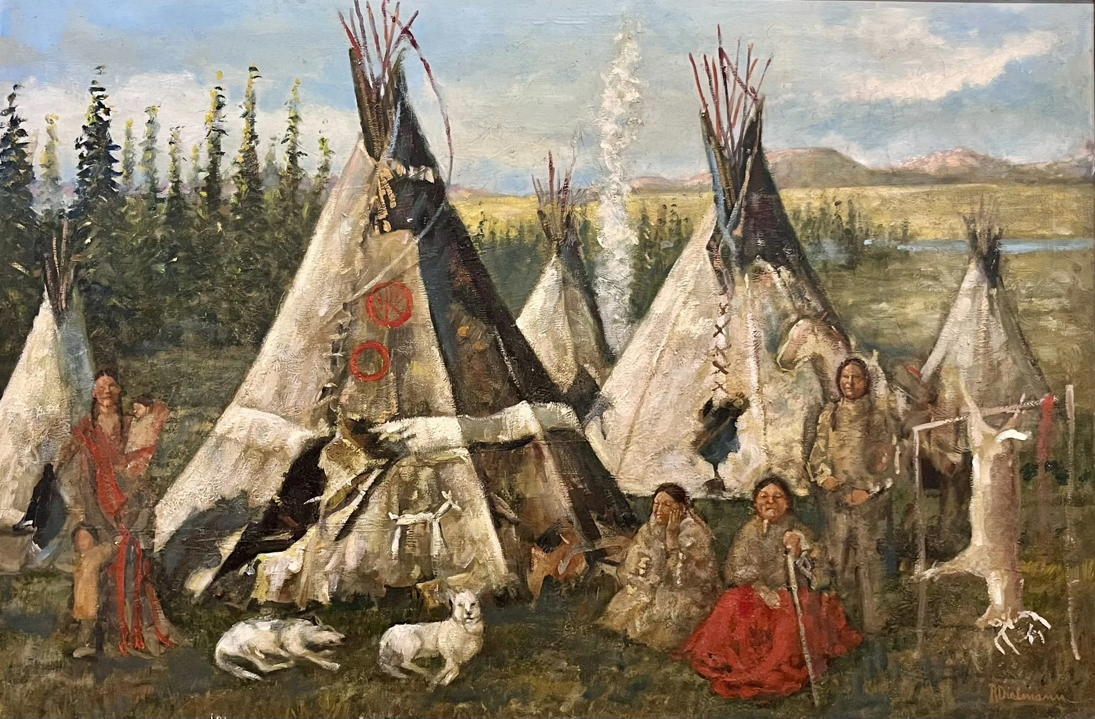  Encampment 
Oil on canvas
24 x 36 inches