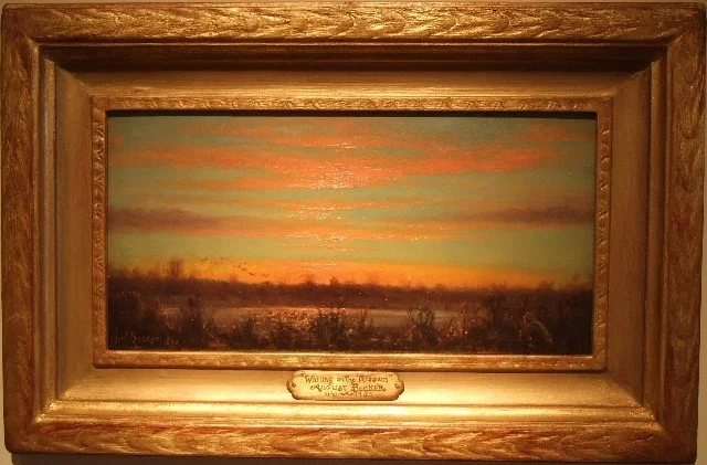  Waiting On The Missouri 1896 
Oil on panel
8 x 16 inches
