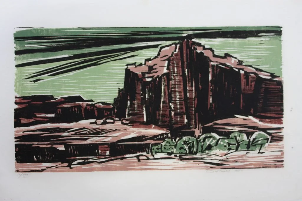  Canyon Floor, 1965 
Color Woodcut
11 x 21 inches