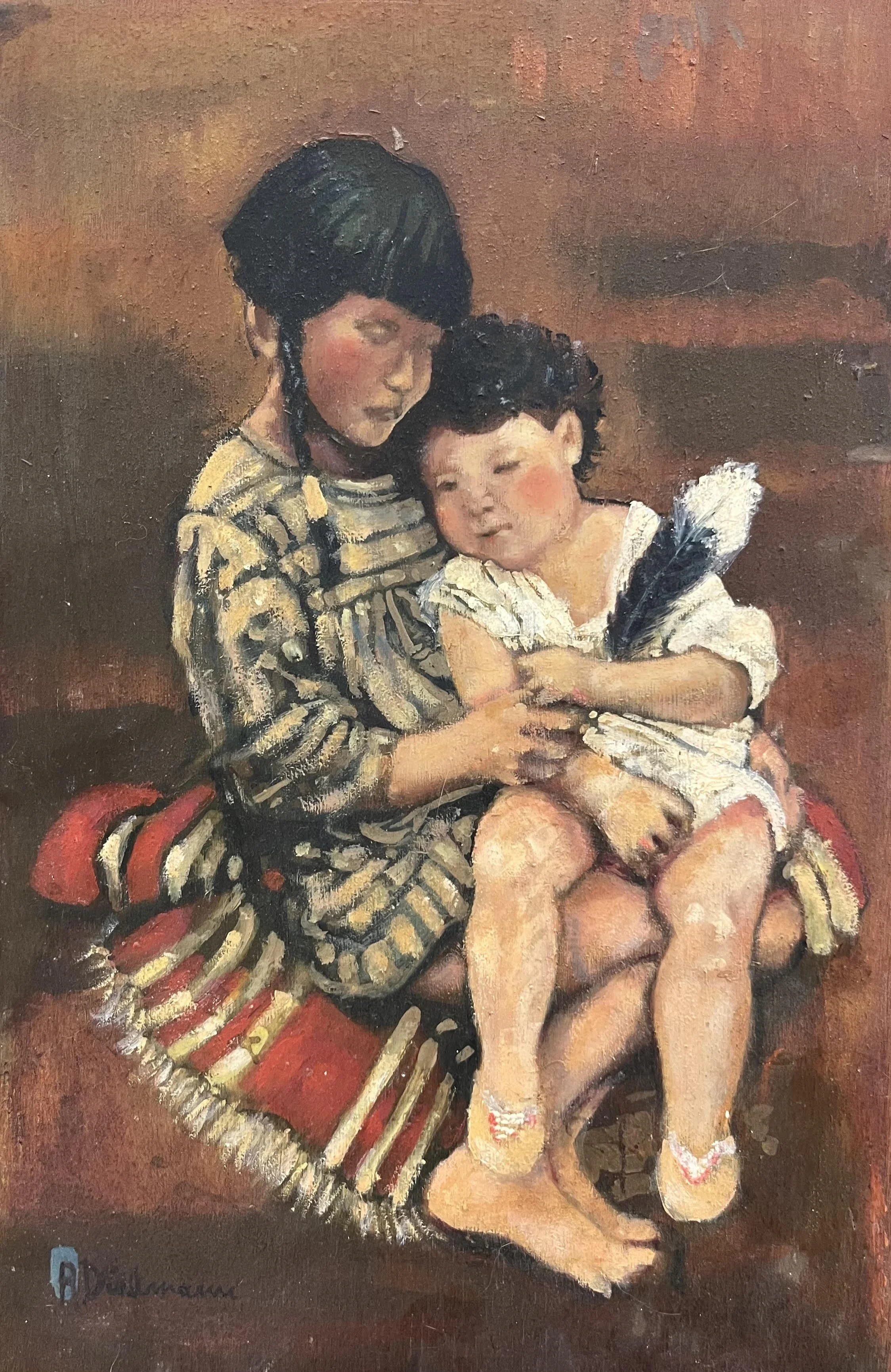  Embrace 
Oil on board
17 ½ x 11 ¼ inches