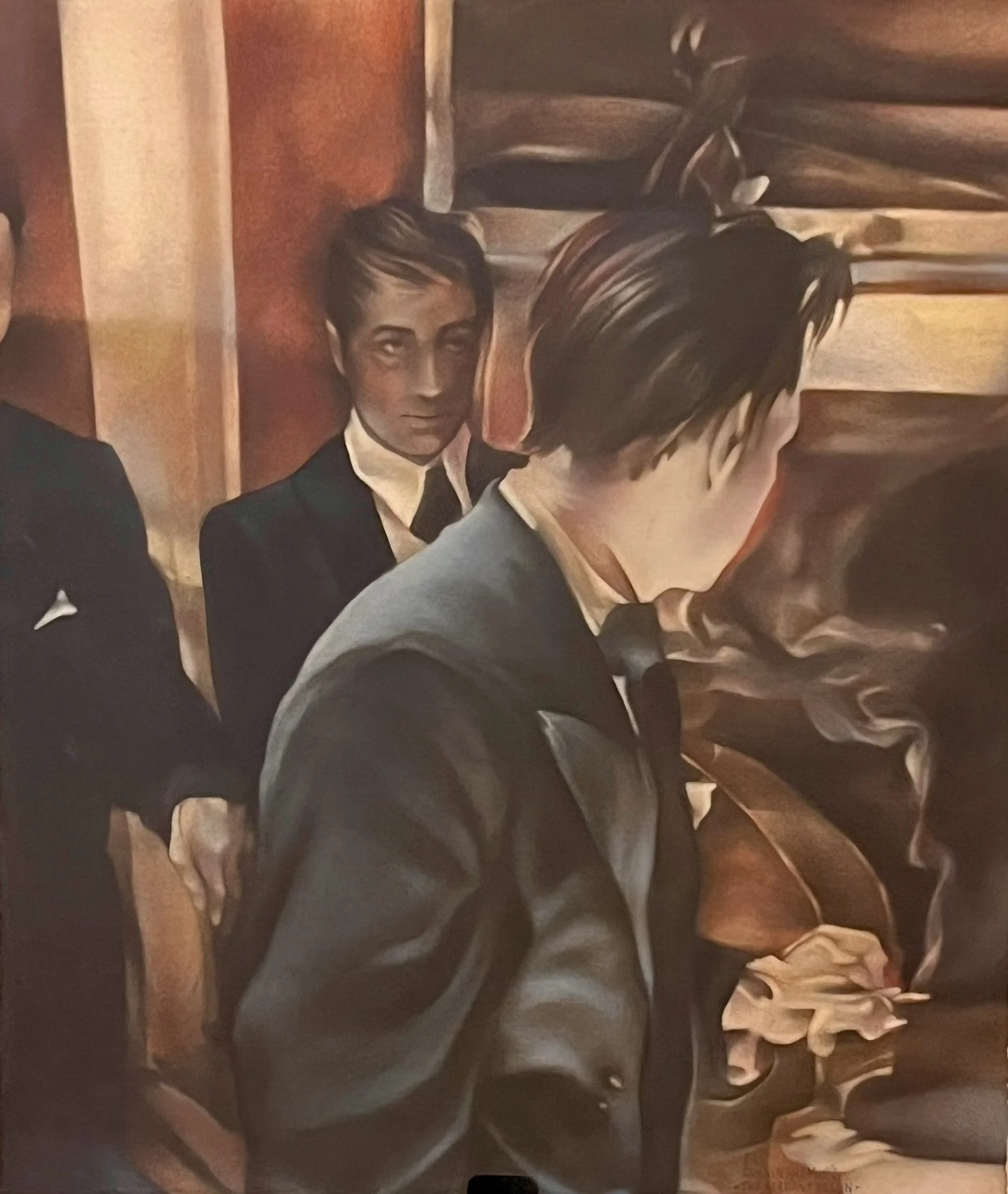  The Elegant Felon 
Oil on paper
26x 22 inches