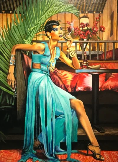  Modern Cleopatra   (Sold) 
Oil on canvas
43 x 32 inches