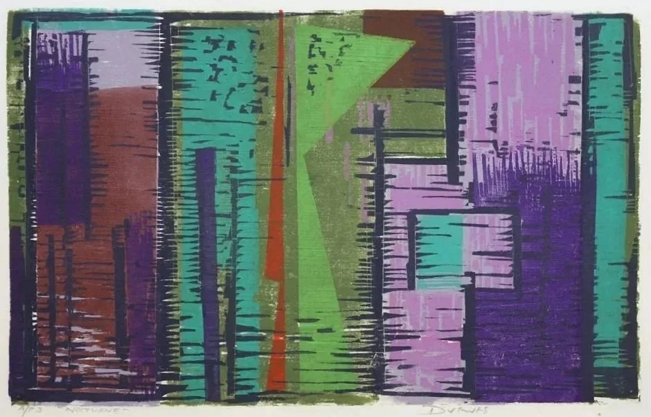  Nocturn, 1970 
Color woodcut
11 x 18 inches