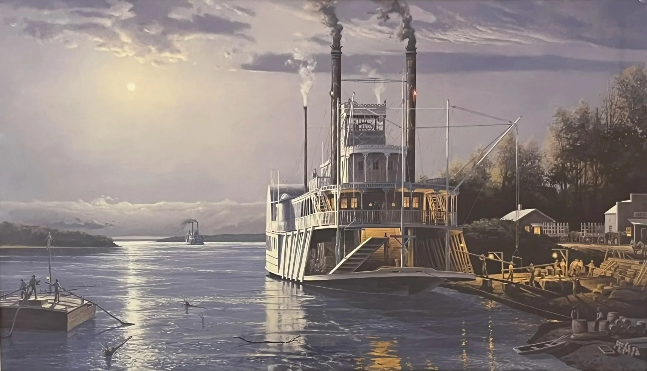  Mississippi River Landing 
Lithograph
18 x 28 inches